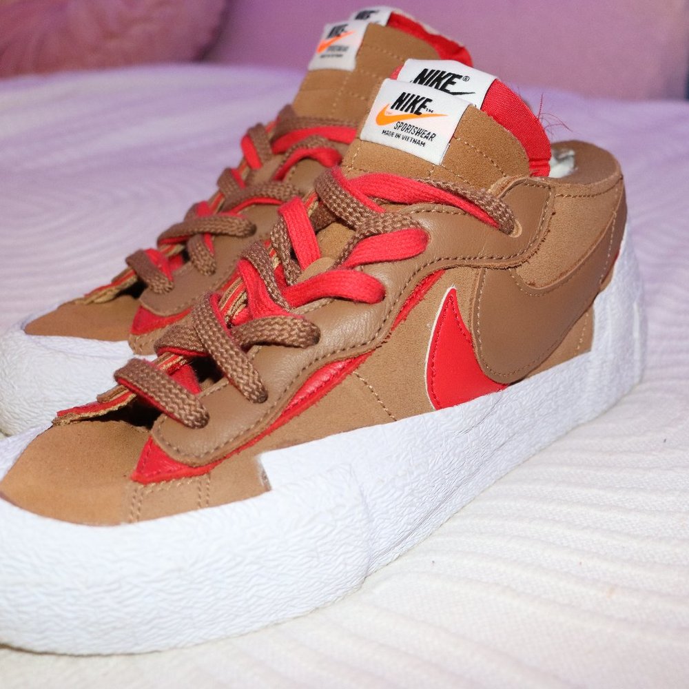 Blazer Low Men's Sacai British Tan Sneaker Shoes